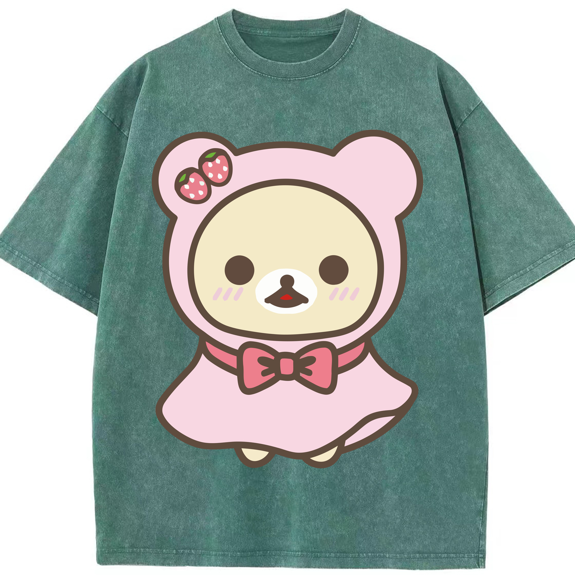 （画像用） リラックマ リラックマ キイロイトリ Rilakkuma Korilakkuma Kiiroitori 綿100% ヴィンテージ風 半袖Tシャツ（フロントプリント）